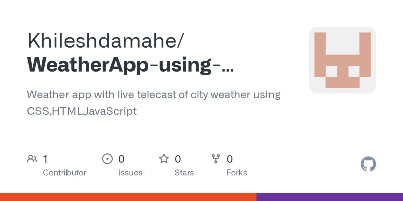 Github Ft Prince Weather App Using Javascript - 4K Nature Designs for Desktop