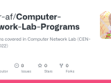 Github Four Af Computer Network Lab Programs Programs Covered In