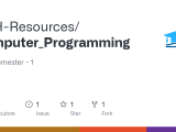Github Iiith Resources Computer Programming Cpro Semester 1