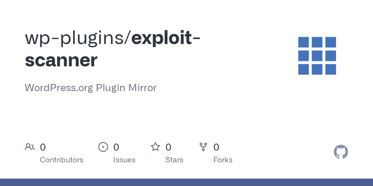 Webapps exploit for linux platform Github Wp Plugins Exploit Scanner Wordpress Org Plugin Mirror