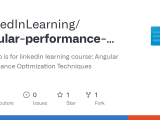 Github Linkedinlearning Angular Performance Optimization Techniques