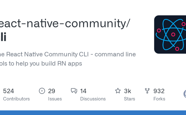 GitHub - React-native-community/cli: React Native Command Line Tools