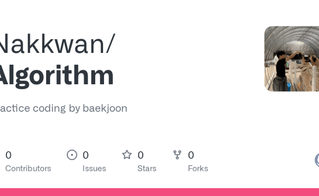 GitHub - Nakkwan/Algorithm: Practice Coding By Baekjoon