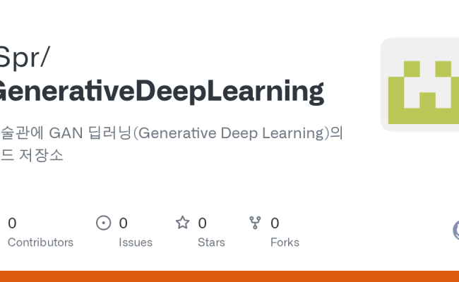 GitHub - ISpr/GenerativeDeepLearning: 미술관에 GAN 딥러닝(Generative Deep ...