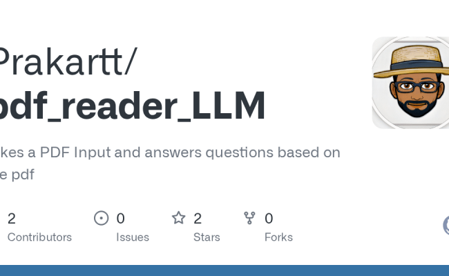 GitHub - Prakartt/pdf_reader_LLM: Takes A PDF Input And Answers ...