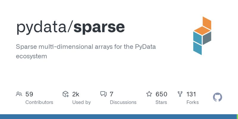 GitHub - pydata/sparse: Sparse multi-dimensional arrays for the PyData ...