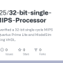 GitHub - Padhu125/32-bit-single-cycle-MIPS-Processor: Designed And ...