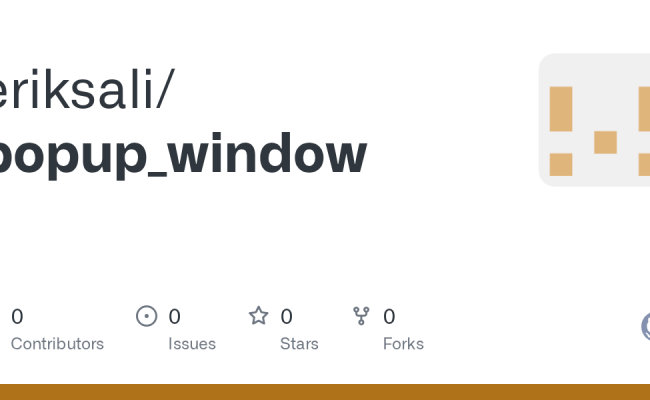 GitHub - Eriksali/popup_window