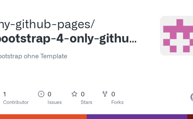 GitHub - My-github-pages/bootstrap-4-only-github-pages: Bootstrap Ohne ...