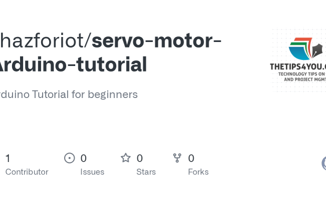 GitHub - Shazforiot/servo-motor-Arduino-tutorial: Arduino Tutorial For Beginners