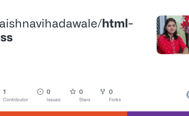 GitHub - Vaishnavihadawale/html-css