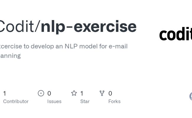 GitHub - Codit/nlp-exercise: Excercise To Develop An NLP Model For E ...