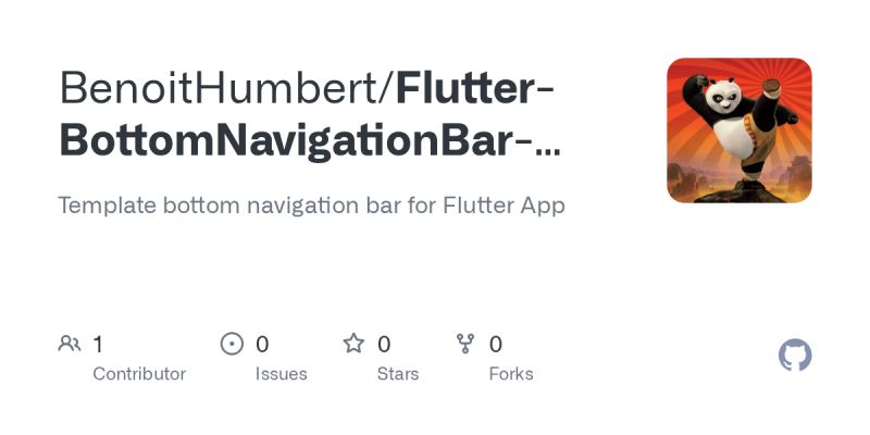 GitHub - BenoitHumbert/Flutter-BottomNavigationBar-template: Template ...