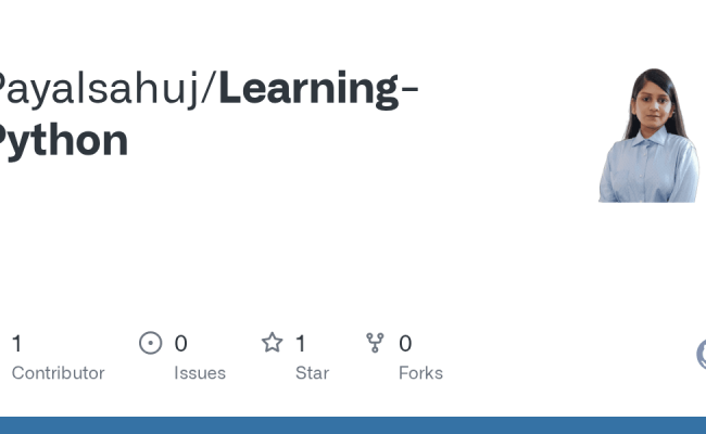 GitHub - Payalsahuj/Learning-Python