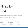 GitHub - Ivnvxd/hack-interview: AI-powered Tool For Real-time Interview ...