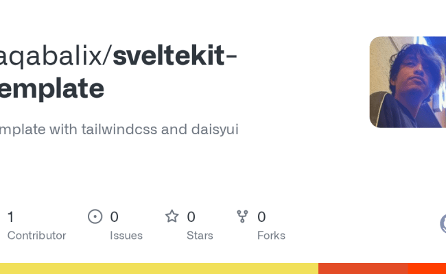 GitHub - Jaqabalix/sveltekit-template: Template With Tailwindcss And ...
