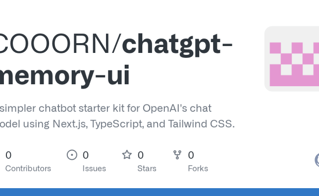 GitHub - COOORN/chatgpt-memory-ui: A Simpler Chatbot Starter Kit For ...