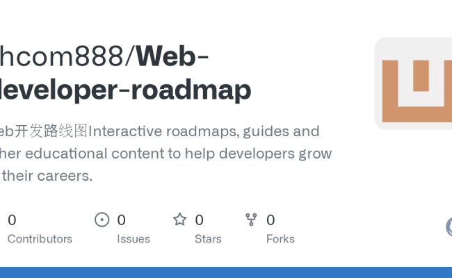 GitHub - Zhcom888/Web-developer-roadmap: Web开发路线图Interactive Roadmaps ...