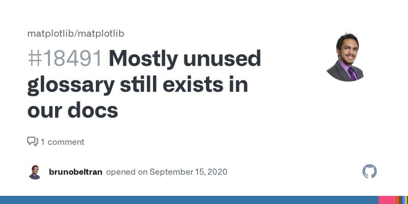 Mostly Unused Glossary Still Exists In Our Docs Issue 18491 Matplotlib Matplotlib Github - Best Space Illustrations in HD