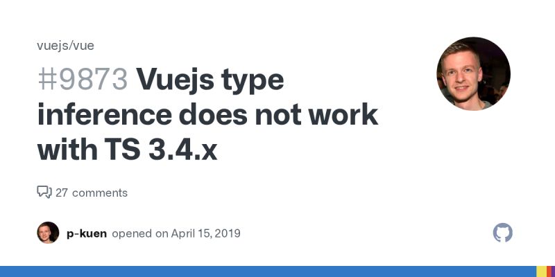 Vuejs Type Inference Does Not Work With Ts 3 4 X Issue 9873 Vuejs Vue Github - Premium Ocean Wallpaper Gallery - 4K
