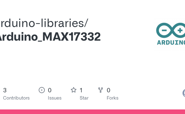 GitHub - Arduino-libraries/Arduino_MAX17332