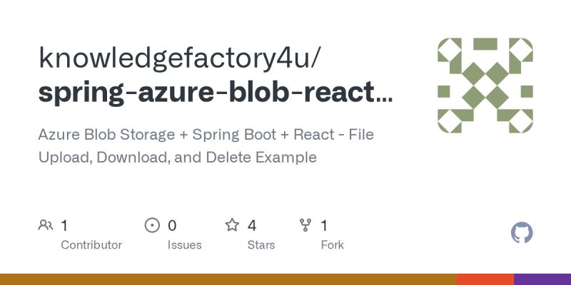 Github Knowledgefactory4u Spring Azure Blob React File Handling - Download Professional Dark Pattern | Retina