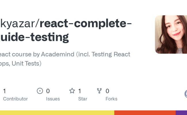 GitHub - Ilkyazar/react-complete-guide-testing: React Course By ...
