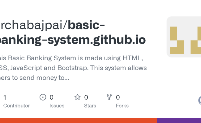 GitHub - Archabajpai/basic-banking-system.github.io: This Basic Banking System Is Made Using ...