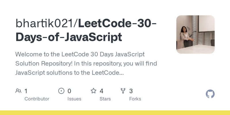 Github Debaditya Som 30 Days Javascript Leetcode The Solutions To Every Problem In The - Premium Gradient Pattern Gallery - Retina
