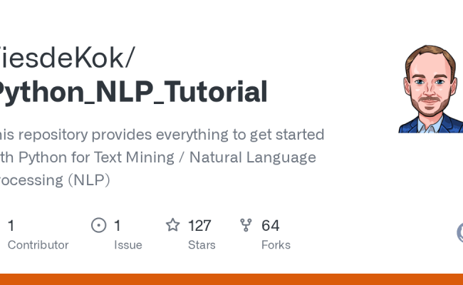 GitHub - TiesdeKok/Python_NLP_Tutorial: This Repository Provides ...