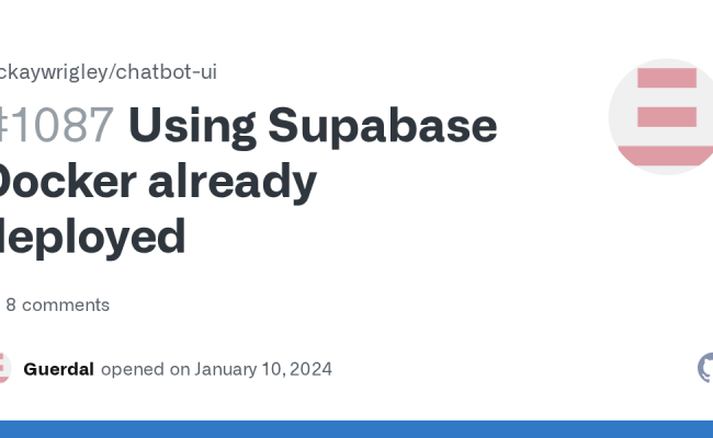 Using Supabase Docker Already Deployed · Issue #1087 · Mckaywrigley ...