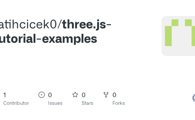 GitHub - Fatihcicek0/three.js-tutorial-examples