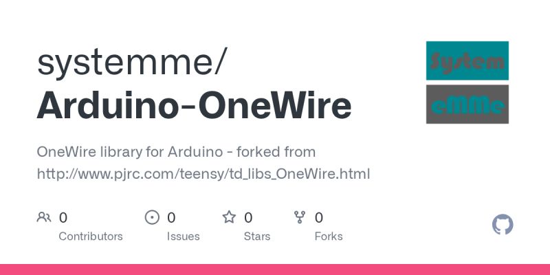 Github Systemme Arduino Onewire Onewire Library For Arduino Forked - High Resolution Nature Photos for Desktop