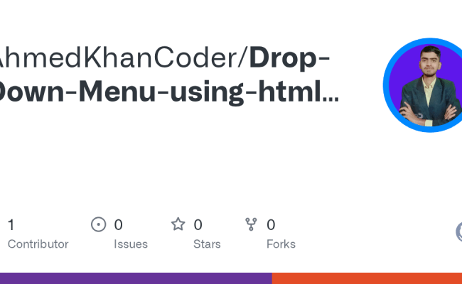 GitHub - AhmedKhanCoder/Drop-Down-Menu-using-html-and-css