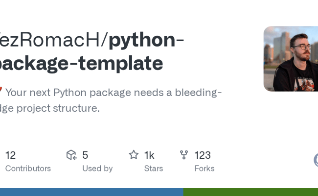 GitHub - TezRomacH/python-package-template: 🚀 Your Next Python Package ...