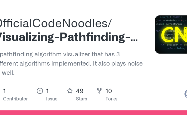 GitHub - OfficialCodeNoodles/Visualizing-Pathfinding-Algorithms: A Pathfinding Algorithm ...