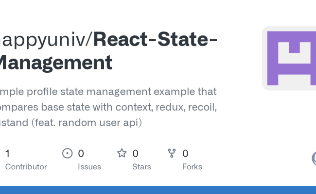 GitHub - Happyuniv/React-State-Management: Simple Profile State ...