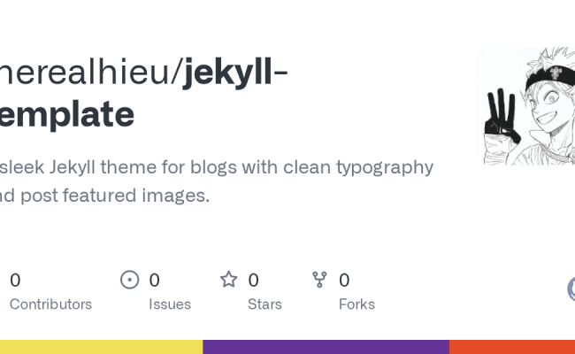 GitHub - Therealhieu/jekyll-template: A Sleek Jekyll Theme For Blogs ...