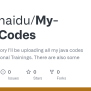 GitHub - Tanyanaidu/My-Java-Codes: In This Repository I'll Be Uploading ...