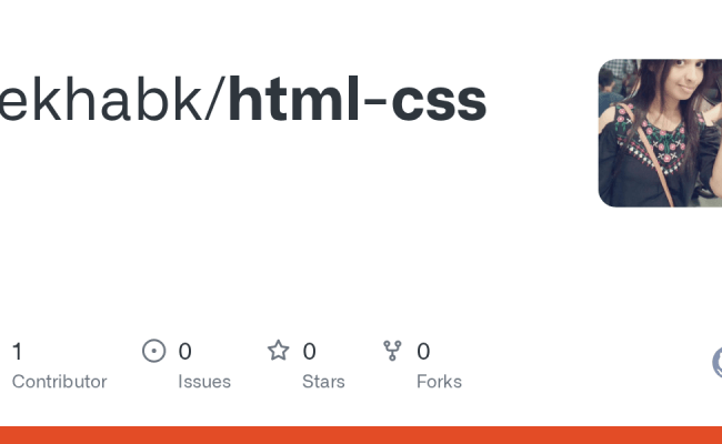 GitHub - Rekhabk/html-css