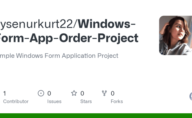 GitHub - Aysenurkurt22/Windows-Form-App-Order-Project: Simple Windows ...