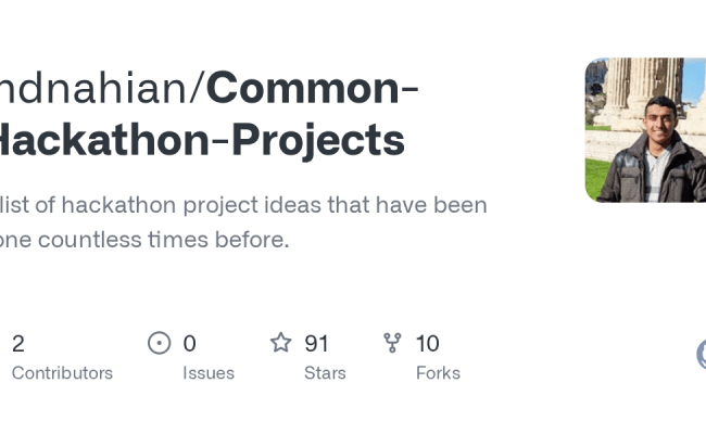 GitHub - Mdnahian/Common-Hackathon-Projects: A List Of Hackathon ...