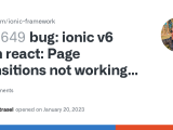 Bug Ionic V6 With React Page Transitions Not Working With Nested