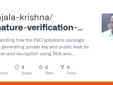 Github Munjala Krishna Signature Verification Protocol Using The Rsa