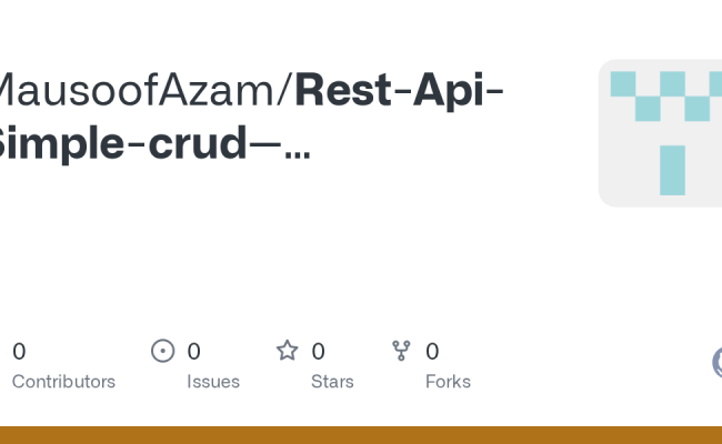 GitHub - MausoofAzam/Rest-Api-Simple-crud--Application-with-testing