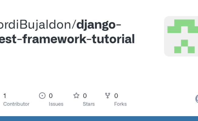 GitHub - JordiBujaldon/django-rest-framework-tutorial