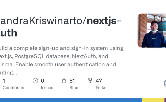 GitHub - CandraKriswinarto/nextjs-auth: Build A Complete Sign-up And Sign-in System Using Next ...