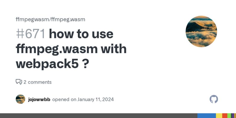 Unexpected Error When Trying To Load Ffmpeg Issue 118 Ffmpegwasm Ffmpeg Wasm Github - Best Landscape Images in High Resolution