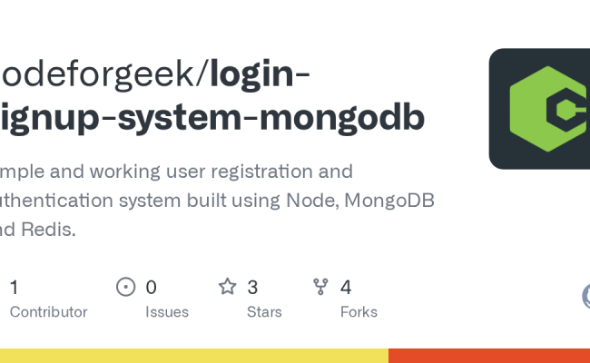 GitHub - Codeforgeek/login-signup-system-mongodb: Simple And Working ...